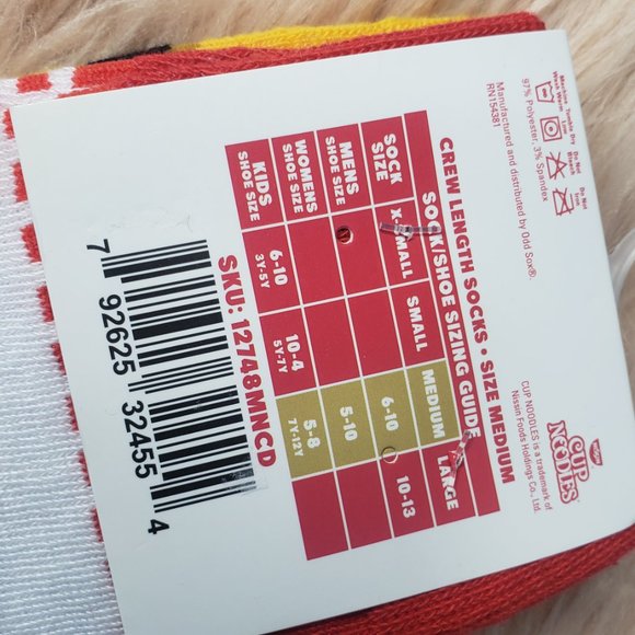 NWT 2 pack ODD SOX NISSAN CUP OF NOODLES CREW- UNISEX - Picture 3 of 3